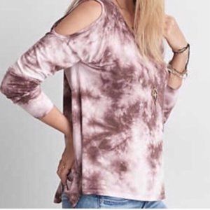 American Eagle Soft & Sexy Open Shoulder Long Sleeve